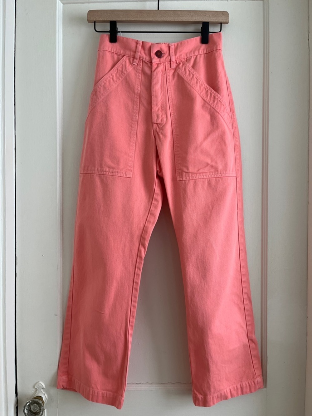 XXS Big Bud Press Coral Pink High Waist Heavyduty Cotton Work Pants